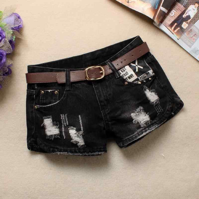 デニムパンツ レディース 春夏 ショート丈 ローライズ ワイドレッグ ダメージ加工 スリット スタイルアップ しわになりにくい ブラック ボトムス カジュアル