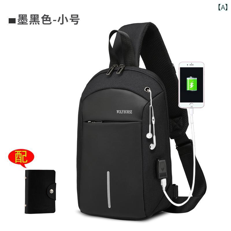 ボディバッグ メンズ 普段使い 多機能 オフショルダー 斜め掛け ウエストバッグ 小型 コンパクト 軽量 オックスフォード生地 通勤 旅行 アウトドア ブラック グレー ブルー