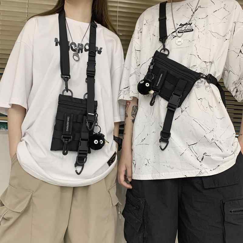 ショルダーバッグ メンズ レディース ナイロン ボディバッグ ウエストバッグ 機能性 ストリート ワークスタイル スポーツ カジュアル 万能 軽量 ブラック 通勤 通学 デイリー