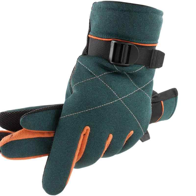 手袋 メンズ 男性用 秋冬 裏起毛 厚手 暖かい 防寒 グローブ アウトドア スポーツ サイクリング 自転車 バイク 暖かい 指あり 普段使い 通勤 通学