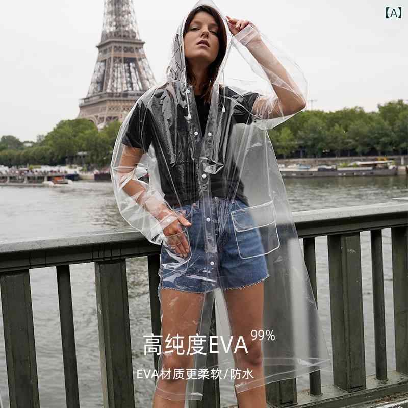 レインウェア レインポンチョ 男女兼用 大人 透明 クリア ロング丈 全身防水 暴雨対策 自転車 サイクリング 電動バイク 旅行 通勤 通学 アウトドア 軽量 携帯便利