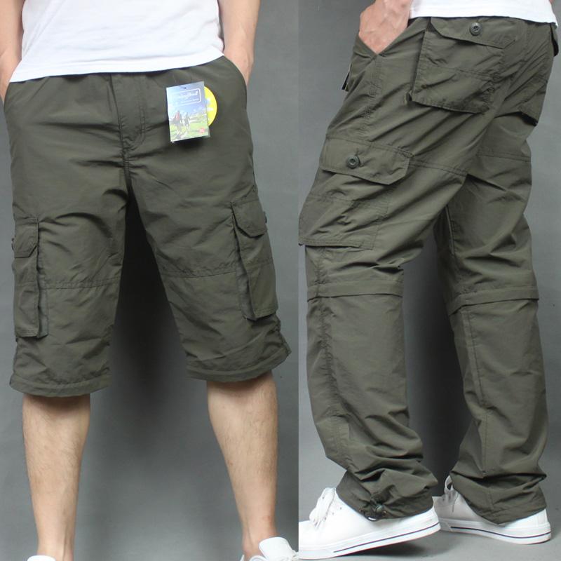 パンツ メンズ 春夏 薄手 軽量 速乾 通気性 2WAY 着脱式 登山 トレッキング アウトドア カーゴ ワーク ..