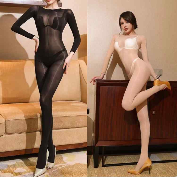 全身タイツ レディース おしゃれ 薄型 シースルー タイト 長袖 セクシー 透け感 シルキー ボディスーツ..