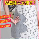 エプロン かわいい レディース 手拭き キッチン 防水 調理 韓国 シンプル 首掛け チェック ストライプ 緑 赤 茶色