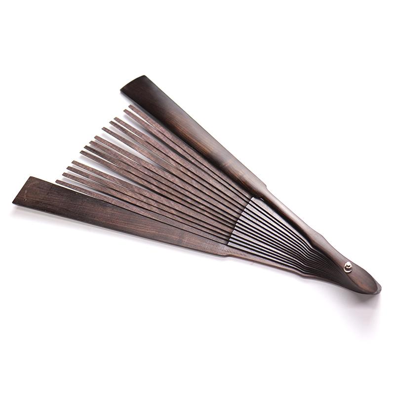 扇子 メンズ おしゃれ 紫光檀 木製 中国風 古風 工芸品 折りたたみ 10インチ 文玩 面