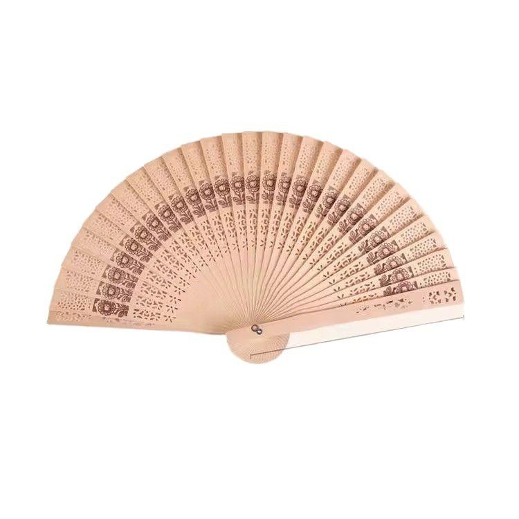 扇子 大判 携帯 香樟木 古風 折りたたみ 香り 便利