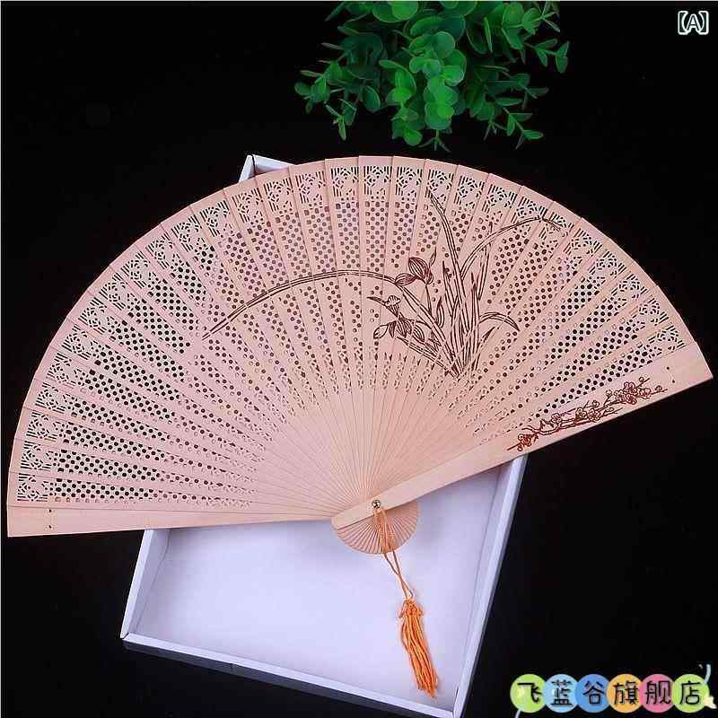 カラー: ウッディ.オーキッド.バンブー.ピオニーとフェニックス.ピーコック.エレガントレディ.ツインクレーン.プラム.江南水郷.四君子.小型ウッディファン デザイン: レーザーカット 材質: 木製