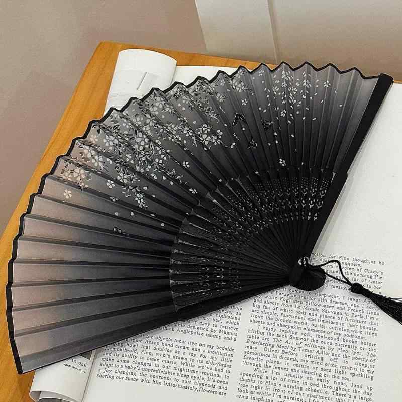 扇子 おしゃれ レディース 中国風 折りたたみ 竹 レトロ 中国風 エレガント シンプル 花柄 舞踊 演奏 ..