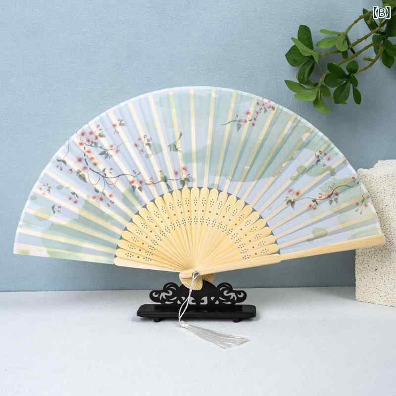 扇子 おしゃれ レディース 小さめ 中国風 チャイナ風 漢服 ダンス 持ち運び 中華風 レトロ 折りたたみ 夏 涼しい 伝統 花柄