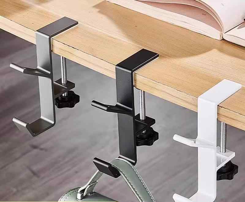 カバン掛け フック デスク サイド リュック 帽子 水筒 吊り下げ ドア シンプル 調節 2段 頑丈 オフィス..