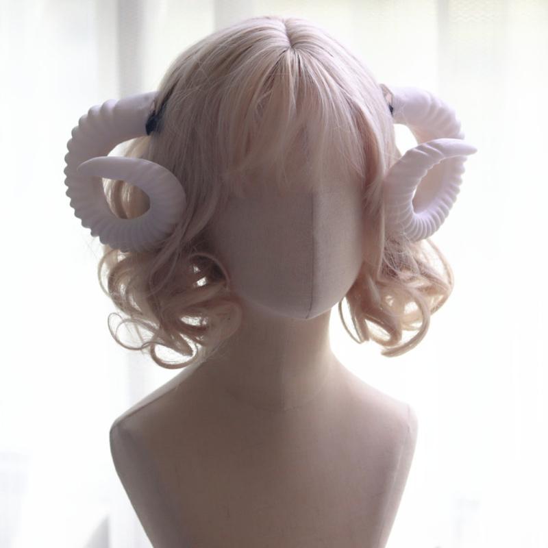 ヘアクリップ ピン レディース コスプレ 羊の角 ダーク系 ロリータ ハロウィン イベント 森ガール 可愛い 仮装 アクセサリー