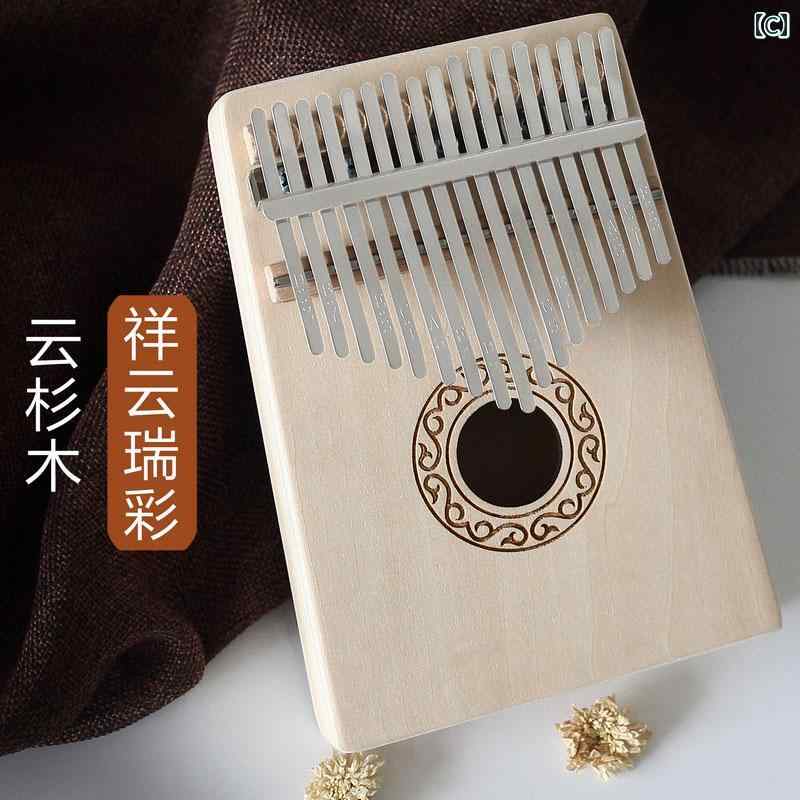 カリンバ サムピアノ 17キー 21キー ポータブル 軽量 初心者 練習用 マホガニー スプルース 広音域 癒し 指ピアノ 音楽 楽器