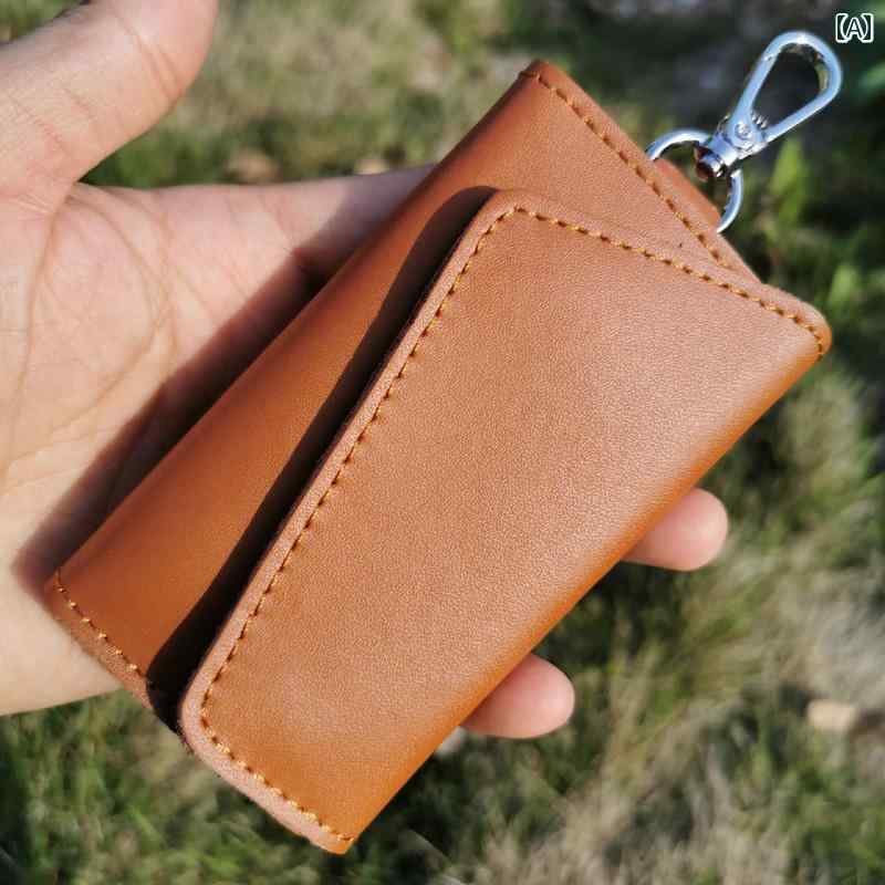 樂天商城 - キーケース メンズ レディース ペア 牛革 革 レザー スナップボタン式 スマートキー カード入れ 多機能 大容量 コンパクト 縦型 型押し シンプル おしゃれ 普段使い カジュアル ブラック ブラウン ブルー レッド パープル