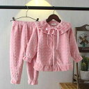 パジャマ キッズ 女の子 親子ペア プリンセス フランネル コーラルフリース 厚手 あったか もこもこ ふんわり 部屋着 ルームウェア 上下セット ポリエステル...