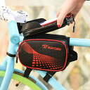 自転車バッグ ハードシェル タッチスクリーン 大画面スマホ フロントバッグ トップチューブバッグ ロードバイク マウンテンバイク サイクリング 防水 反射材 1...
