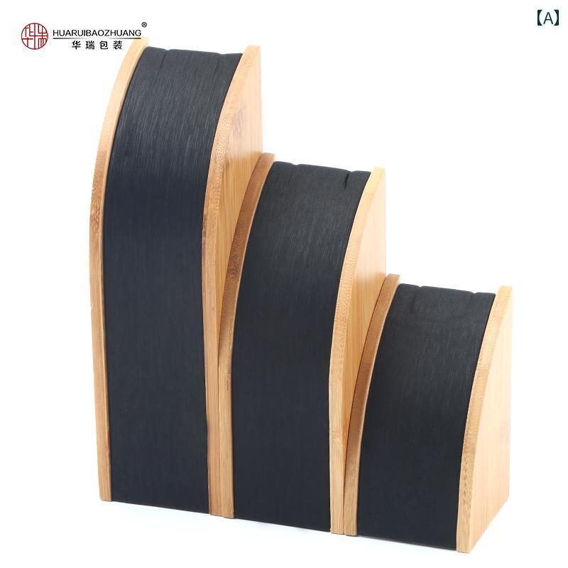 ネックレスタンド 竹製 無垢材 曲線 ジュエリー アクセサリー ハイタイプ 3点セット カウンター 店舗用 ショップ什器 おしゃれ スタイリッシュ 展示会 イベ...