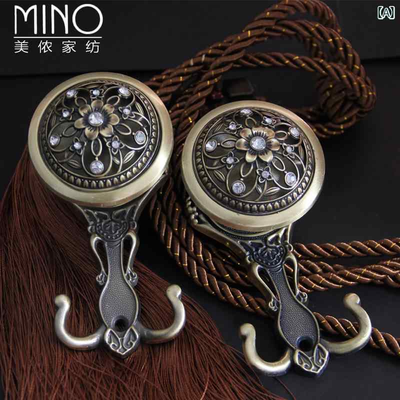 カーテンフック クリスタル 壁掛けフック ヨーロピアン エレガント 花柄 透け 精巧 ウォールフック タ..