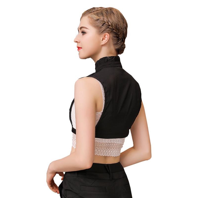 付け襟 レディース 女性用 綿 韓国風 秋冬 重ね着 インナー セーター ニット シャツ ブラウス デコレーション アクセント 無地 ホワイト スタンドカラー ポンテッドカラー ポインテッドカラー レギュラーカラー