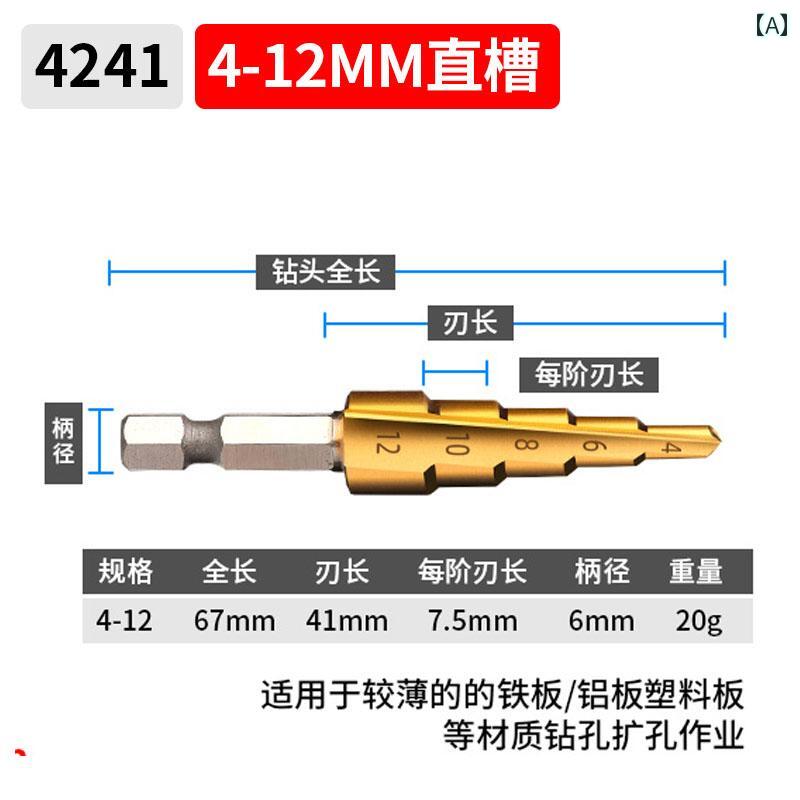ステップドリル 多機能 電動ドリル インパクトドライバー M35コバルトハイス鋼 高耐久 鉄工 ステンレス..