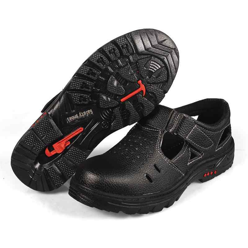 靴 メンズ 男性用 作業用 夏 サンダル 軽量 通気性 防臭 鋼製先芯 耐衝撃 耐踏抜き 耐摩耗性 滑りにく..