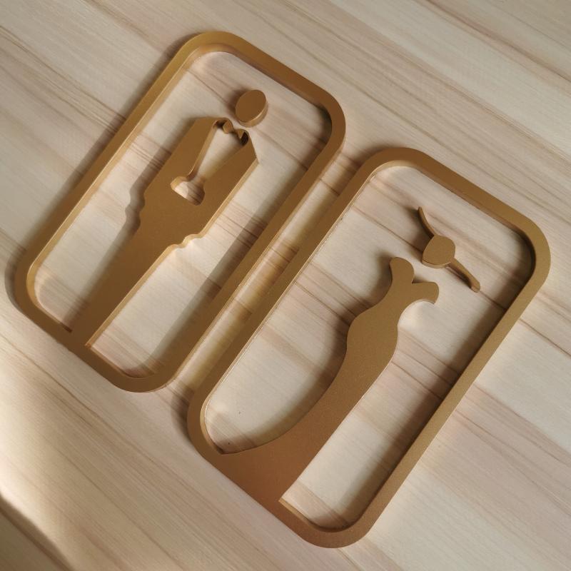 サインプレート 男女兼用 トイレ お手洗い WC 洗面所 ドアプレート 案内板 表示板 おしゃれ モダン シ..