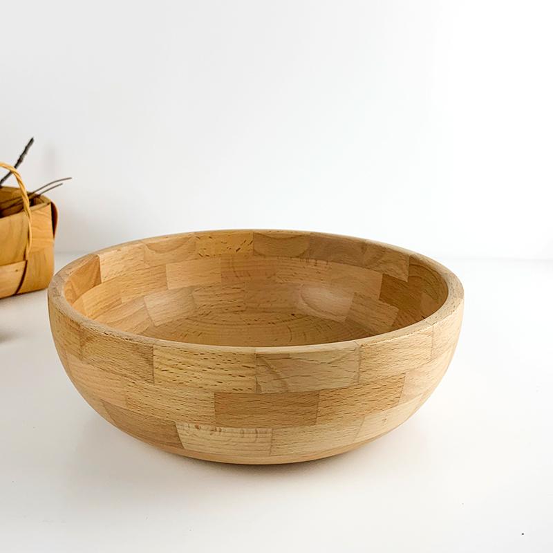 ボウル 木製 特大 大容量 無地 北欧風 おしゃれ サラダ 鍋料理 盛り鉢 深皿 多用途 キッチン用品 食卓 ..
