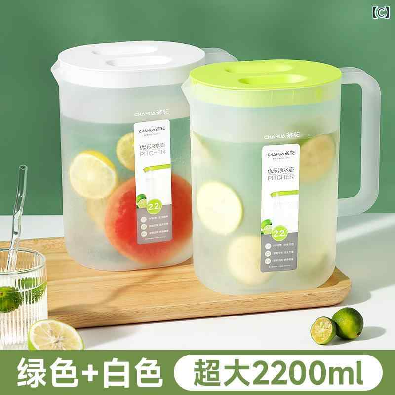 冷水筒 家庭用 大容量 耐熱 プラスチック製 ウォーターピッチャー 冷蔵庫ポケット...