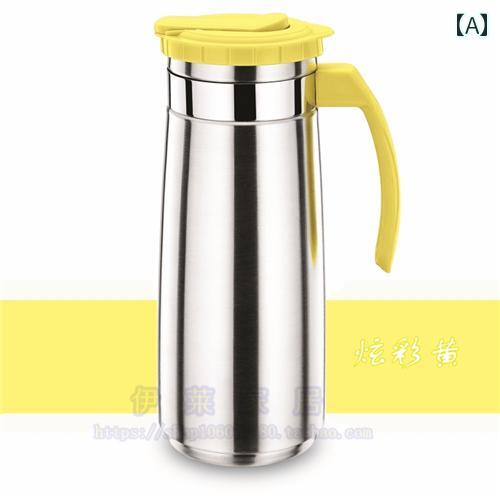 ピッチャー ステンレス製 冷水筒 ウォーターピッチャー ジュースポット ポット 家庭用 大容量 割れにく..