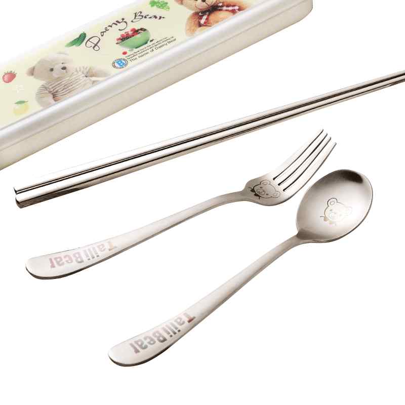 カトラリーセット 子供 学生用 304ステンレス鋼製 箸 スプーン フォーク 携帯用 持ち運び お弁当用 旅行 アウトドア 通学 通園 かわいい キャラクター