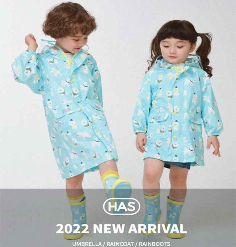 レインコート キッズ 子供 男女兼用 HAS レインポンチョ 軽量 薄手 防風 防水 幼稚園 小学生 通学 通園 ファンタジー柄 動物柄 ユニコーン柄 恐竜柄 星柄 ドット柄 ポリエステル