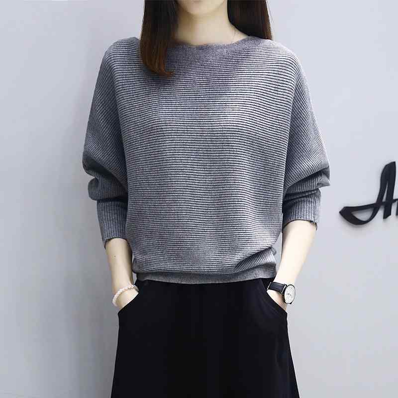 ニット レディース 秋物 ドルマンスリーブ 長袖 ゆったり ボートネック プルオーバー ショート丈 着痩..