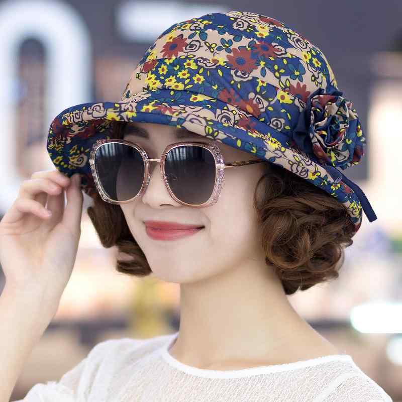ハット レディース 春夏秋 韓国風 ガーリー ナチュラル 小花柄 バケットハット 涼しい メッシュ 折りたたみ UVカット 日よけ つば広 旅行 レジャー 普段...