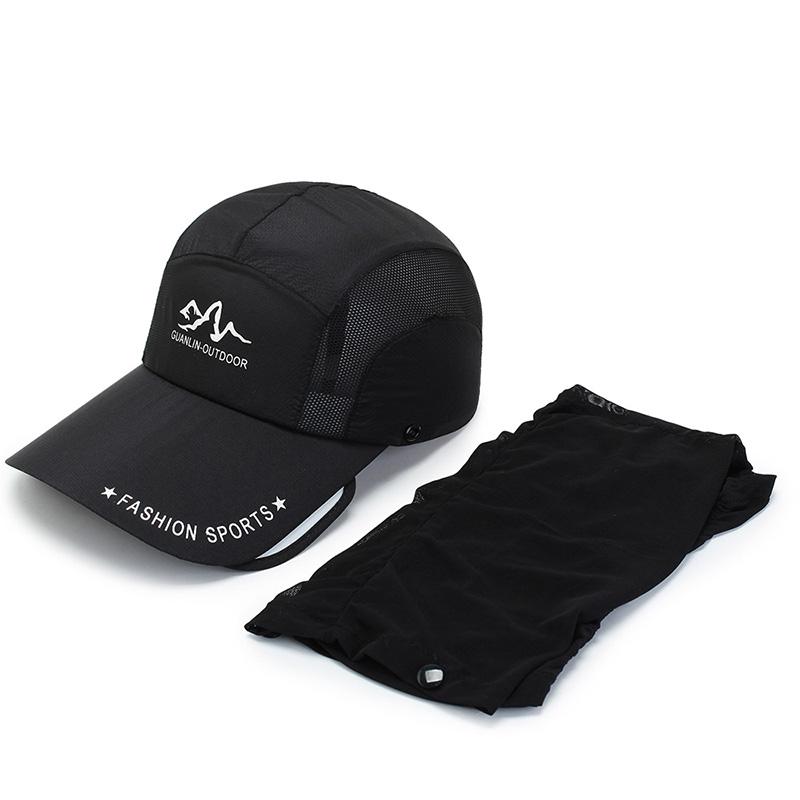 キャップ メンズ 男性用 夏 アウトドア UVカット 日よけ 速乾 フェイスカバー 一体型 キャップ ベースボールキャップ 釣り フィッシング 軽量 綿 ポリエステル