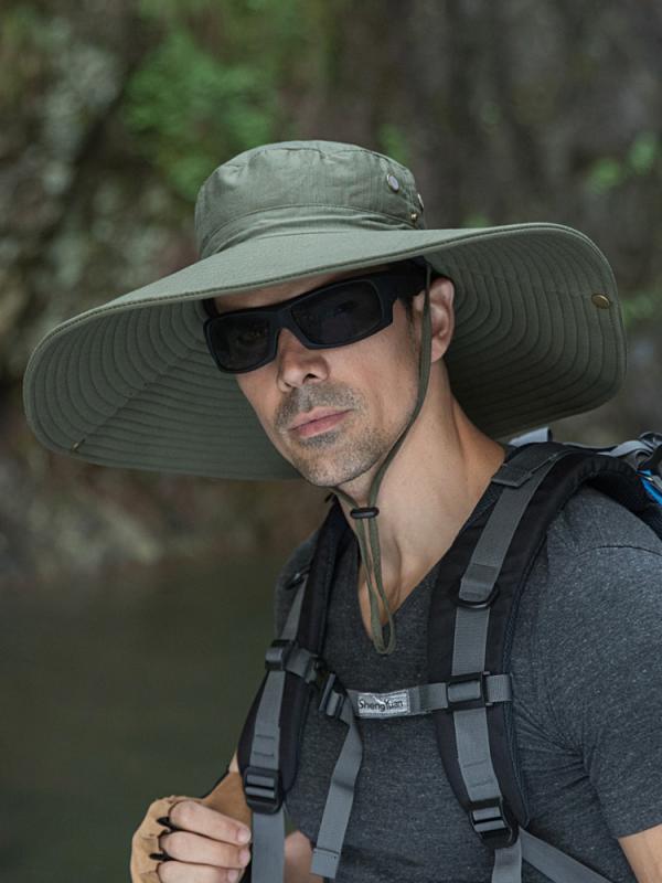 帽子 メンズ つば広 バケットハット サファリハット UVカット 日よけ 紫外線対策 軽量 通気性 アウトド..