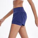 ショートパンツ レディース 吸湿速乾 軽量 ストレッチ ランニング フィットネス ヨガ マラソン トレーニング インナーショーツ レイヤード風 透け防止 通気性 春夏