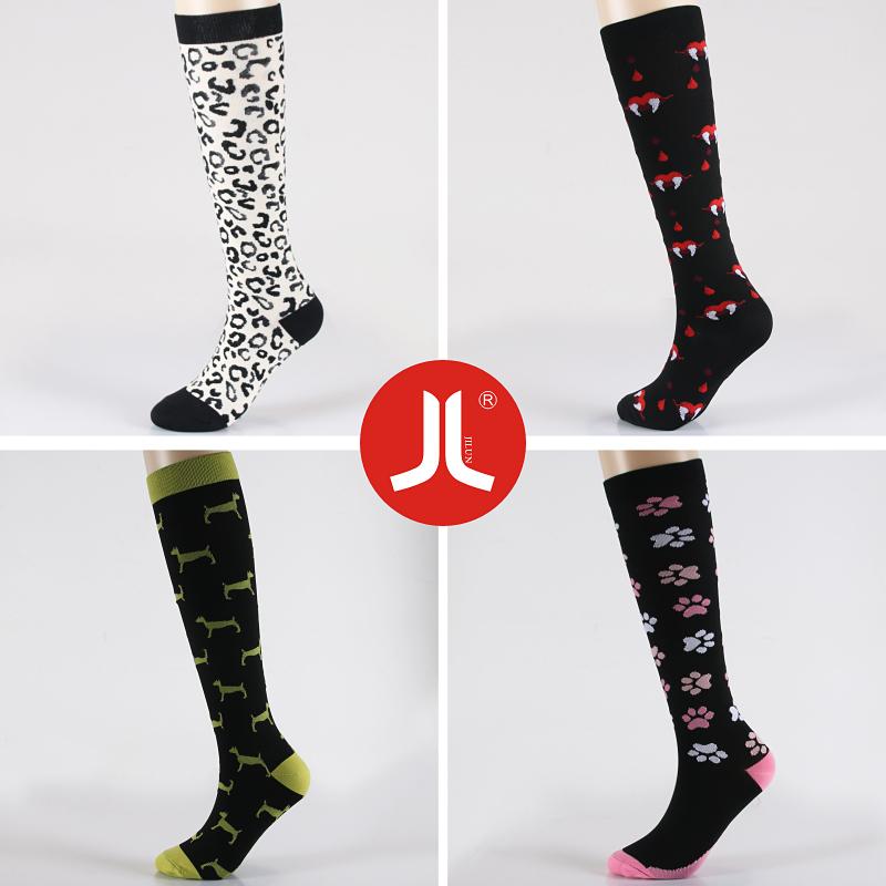 靴下 レディース 女性用 着圧 ニーハイソックス 膝上丈 スポーツ ランニング マラソン ジョギング トレーニング フィットネス 運動 吸湿速乾 通気性 伸縮性 おしゃれ