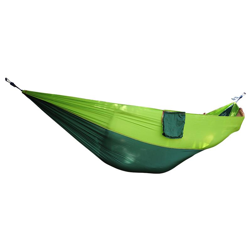 ハンモック パラシュート生地 軽量 ポータブル コンパクト 転倒防止 1人用 2人用 アウトドア 室内 自宅..