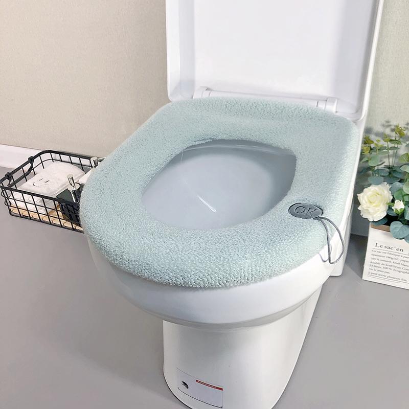 便座カバー 家庭用 自宅用 厚手 ふわふわ モコモコ 暖か 防寒 北欧風 アクリル オールシーズン グレー ..