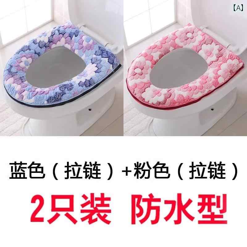 便座カバー トイレマット シート オールシーズン兼用 家庭用 ふわふわ ボア 毛足のロング 極厚 あった..