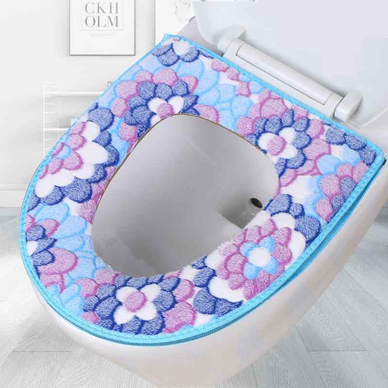 便座カバー 厚手 オールシーズン 洗える 家庭用 ファスナー式 面ファスナー式 ふわふわ トイレシート ..
