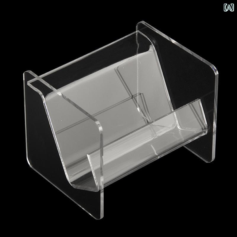 名刺スタンド 卓上 名刺入れ アクリル プラスチック製 透明 クリア ビジネス カードケース デスク オフ..