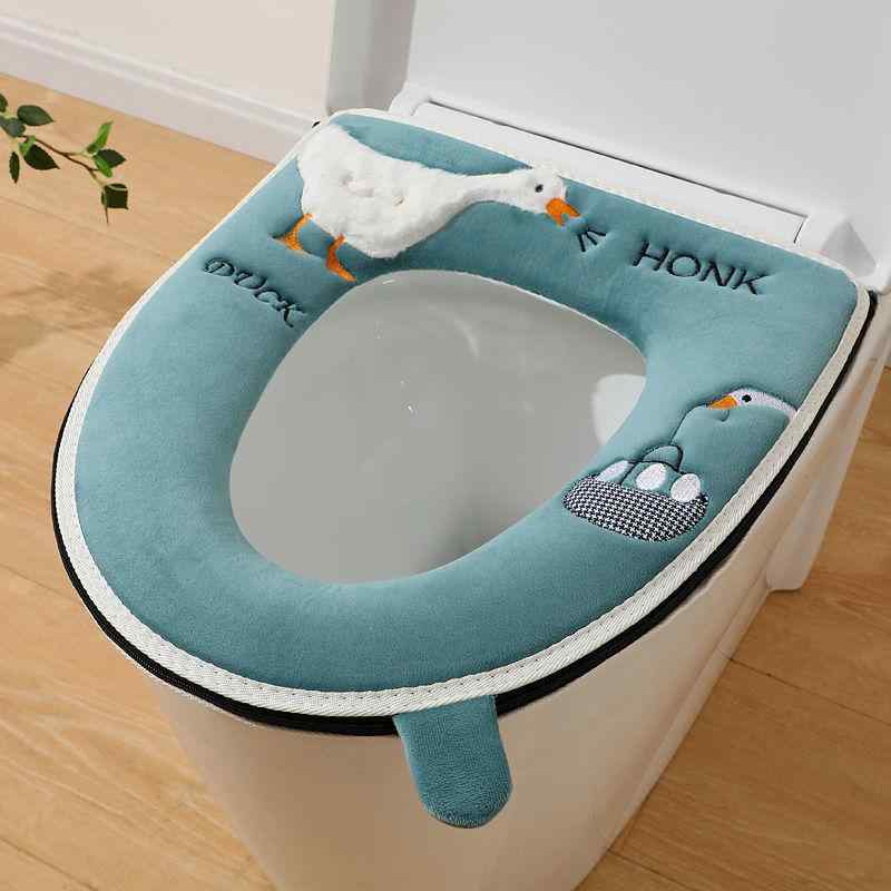 便座カバー 防水 ファスナー ボア オールシーズン 家庭用 かわいい ふわふわ もこもこ 厚手 暖かい 便..