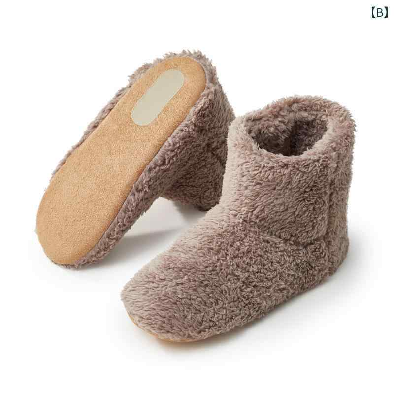 ルームシューズ レディース メンズ ハイカット かかと 厚底 綿 コットン スリッパ 室内履き 静音 滑り止め ソフトソール 暖かい 暖かい性 産後 マタニティ 和風 秋冬 スエード調底