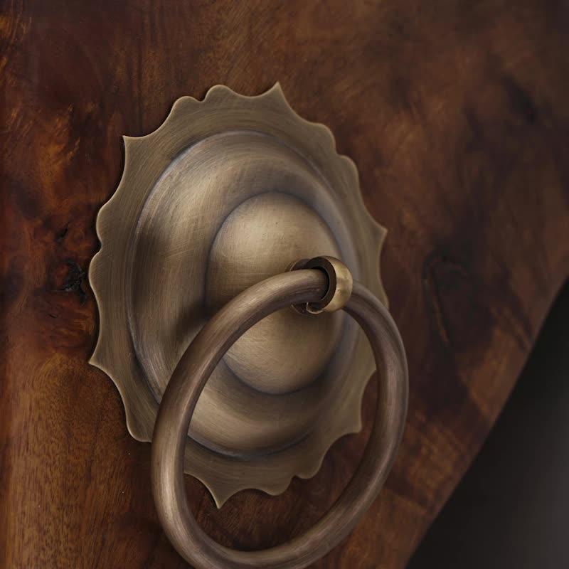 ドアハンドル 中国風 アンティーク調 銅製 引き輪 門環 玄関用 門扉 庭園 古民家 寺社仏閣 装飾 真鍮 ..