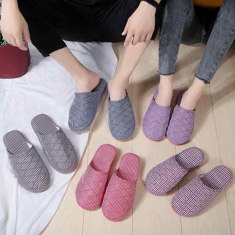 ルームシューズ 男女兼用 カップル 薄手 軽量 通気性 静音 布製 室内履き 普段使い 来客用 滑り止め 秋..
