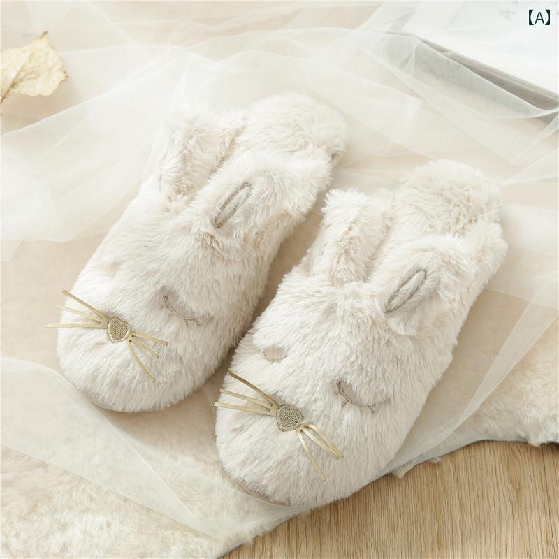 ルームシューズ レディース かわいい 厚底 コットン 綿 スリッパ 秋冬 室内履き キャラクター もこもこ フリース ボア つま先あり フローリング