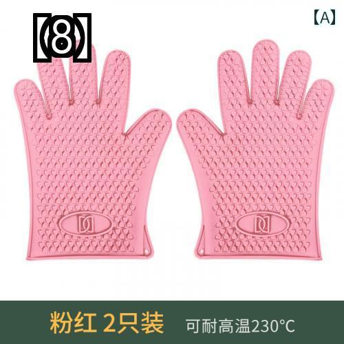 鍋つかみ おしゃれ ミトン キッチン用品 キッチングッズ 便利 洗える シリコン 防熱 断熱 手袋 オーブン 電子レンジ 高温耐性 家庭用 耐熱 5本指 滑り止め レッド グレー ペア 1個 2個 オレンジ ブルーレッド グリーン ピンク