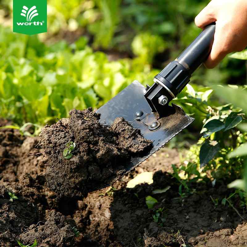 シャベル アウトドア キャンプ 園芸 作業用 多機能 万能 マンガン鋼製 高耐久 頑丈 コンパクト 折りた..