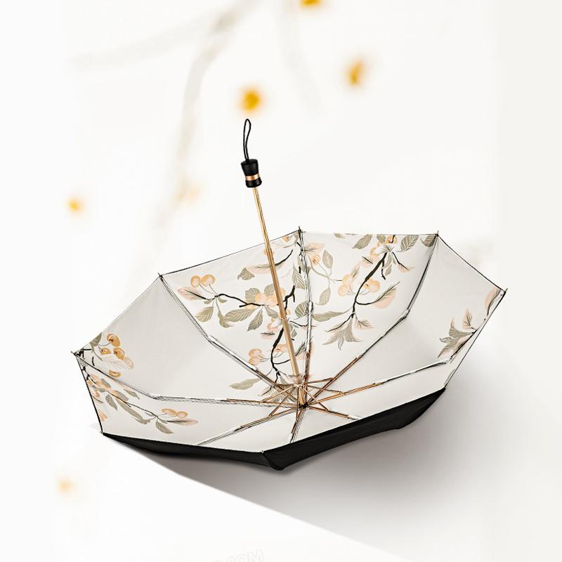 晴雨兼用傘 レディース レトロ 折りたたみ傘 二層構造 UVカット 遮光 遮熱 軽量 コンパクト アルミ合金..