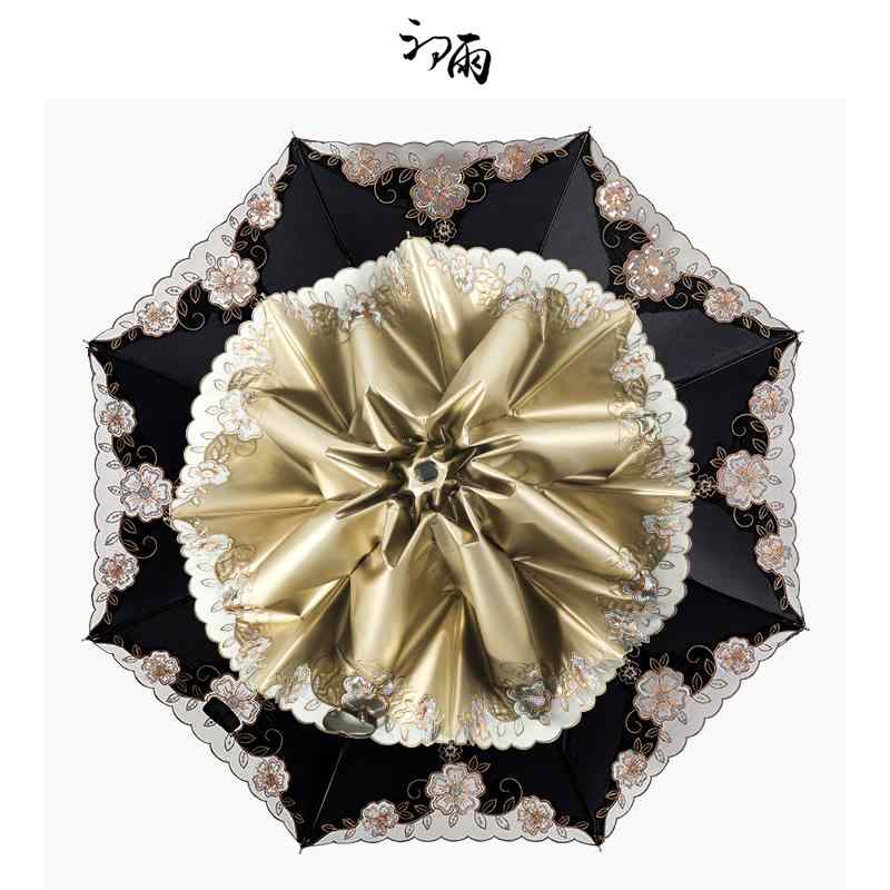 日傘 レディース 手開き UVカット 遮光 コンパクト 軽量 ミニ 三つ折り レース エレガント レトロ 晴雨..